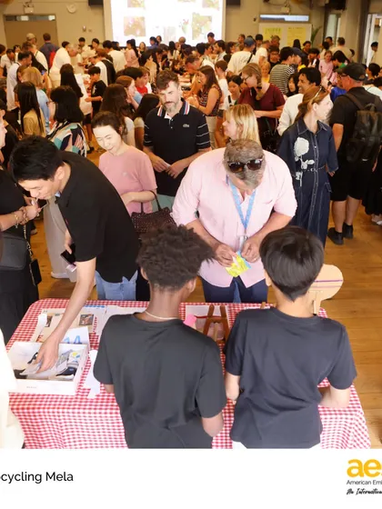 The Middle School Upcycling Mela was a bustling success, with the community coming out to support our sixth graders. The event showcased their innovative products made from reused materials and promoted the principles of a circular economy.