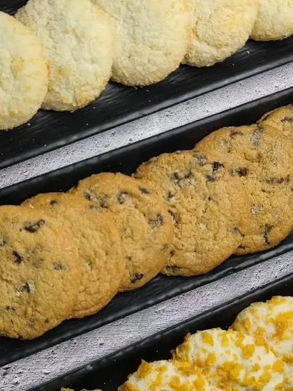 Another shot of our assorted cookies, showing the variety and quality our students achieve.