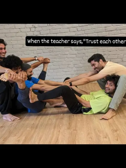 When the teacher says, "Trust each other." This is what peak collaboration and fun looks like in our studio.