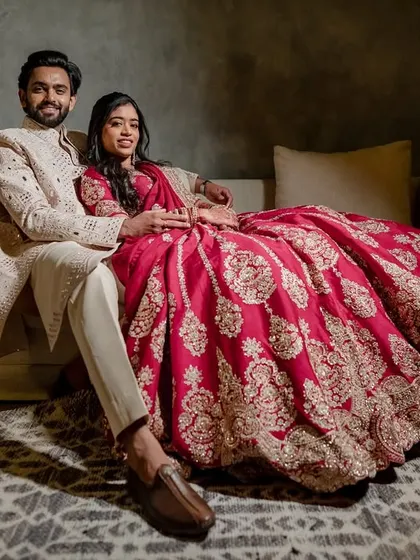 The magic of a Sangeet night. From the couple's dance to the grand entrance, we capture the energy, romance, and stunning outfits of your celebration.