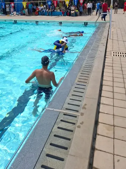 A view of our training pool where beginners take their first steps towards becoming proficient swimmers.