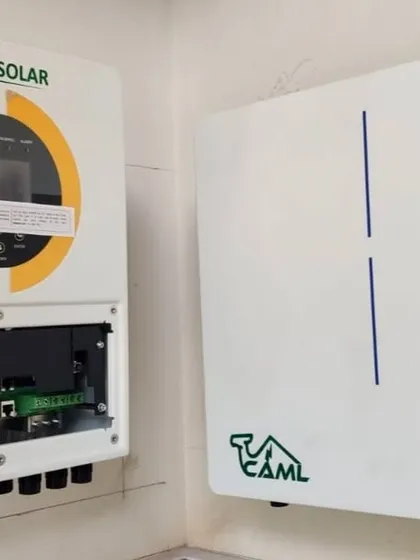 A look inside the 5kWh hybrid system installed in Sullia, Karnataka. The open inverter shows the quality of the internal components that ensure safe and efficient power conversion.