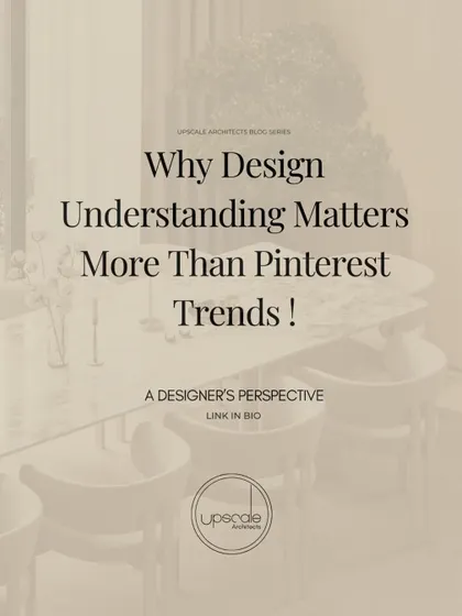 This graphic promotes our blog post on why deep design understanding matters more than fleeting trends. We explain how scale, function, and purpose are the true foundations of good design.