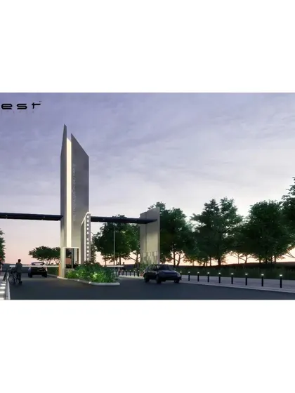 Our design concept for the entrance gateway of a gated community in Hyderabad. The design uses monumental, minimalist forms and integrated lighting to create a grand and welcoming sense of arrival.