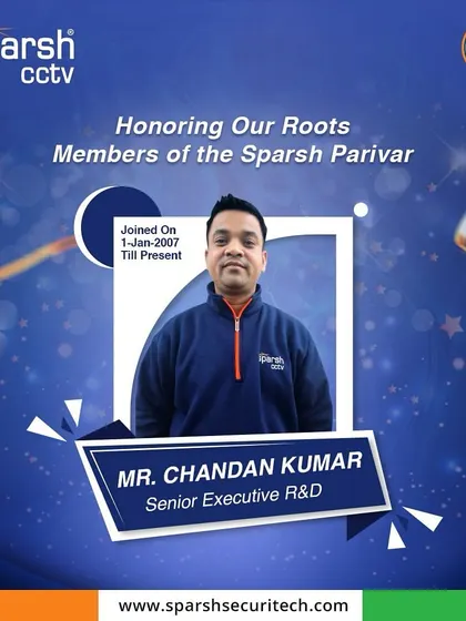 Honoring Mr. Chandan Kumar, a Senior Executive in R&D and a member of my team for 20 years. His journey from the production line to R&D is a testament to the growth opportunities within my company.