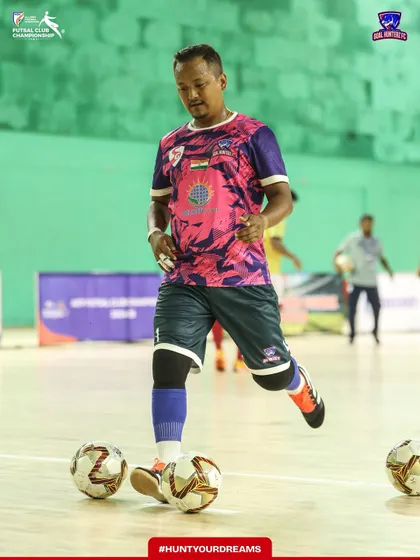 Our goalkeeper getting ready for the second match.