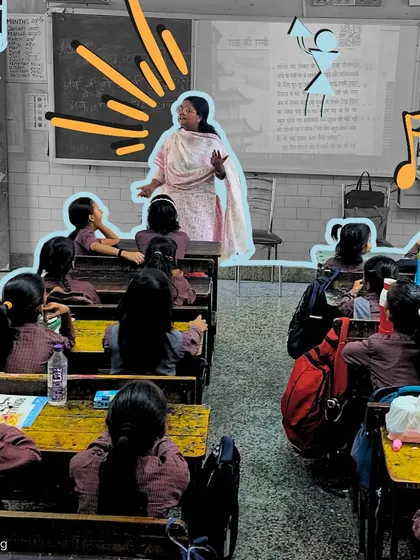 A fellow guides her class through a song, her expression full of encouragement. We focus on creating a positive and nurturing atmosphere where students feel safe to make mistakes and grow.