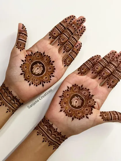 A beautiful shot of the lotus mandala design, showcasing its symmetry and clean lines.