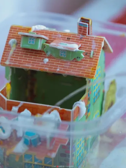 Another view of the model house for the 'fire rescue' sensory activity.