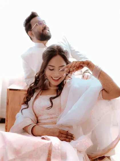 A candid moment of laughter and joy during an engagement shoot. My goal is to make you feel comfortable, so your true personalities can shine through.