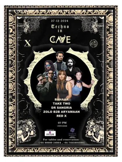 The lineup for 'Techno in The Cave' at Hyatt Regency, Dehradun. One of the last few dances of the season.