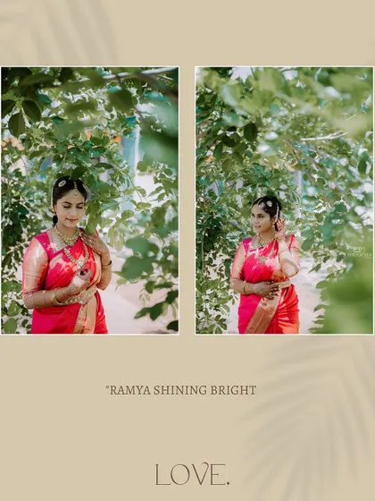 Duplicate of image 184, showing the bride in her pink saree.