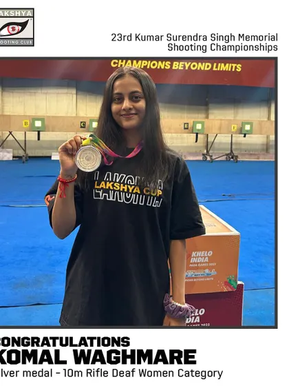 We congratulate Komal Waghmare on winning the Silver Medal in the 10m Rifle Deaf Women’s category at the 23rd KSS Shooting Championships.