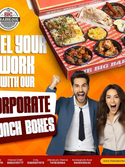 Fuel your work with a feast. Our corporate lunch boxes are packed with flavor to keep your team motivated and satisfied throughout the day.