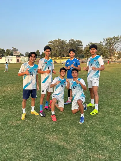 Chillin' like villains. A group of our players posing for a photo, showcasing the confident and relaxed side of our team.