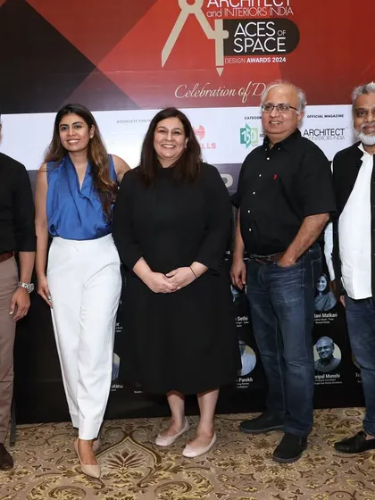 A group photo with my fellow jury members at the Aces of Space awards. Collaborating with peers to recognize design excellence is a vital part of strengthening our industry.