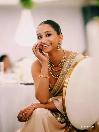 A candid smile at a wedding reception. My goal is to not just perform, but to connect with the guests and share in the joy of the moment.