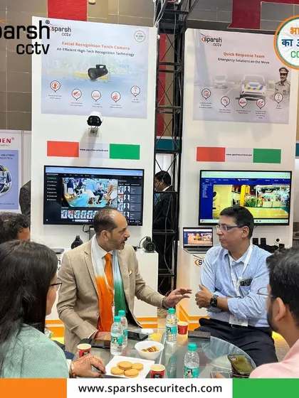 An engaging discussion with industry experts at my booth during the Traffic InfraTech Expo. Sharing knowledge and insights is a core part of these events.