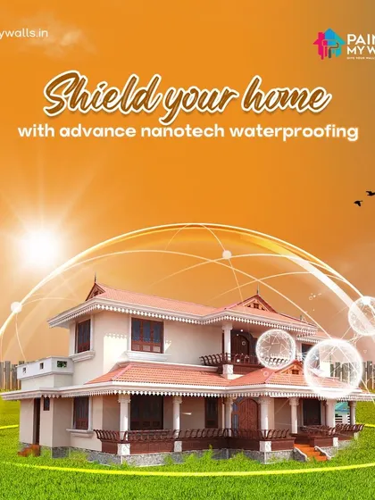 I offer more than just paint; I offer protection. This is a visual representation of my advanced nanotech waterproofing service, which shields your home from harsh weather and moisture, backed by a 10-year guarantee.