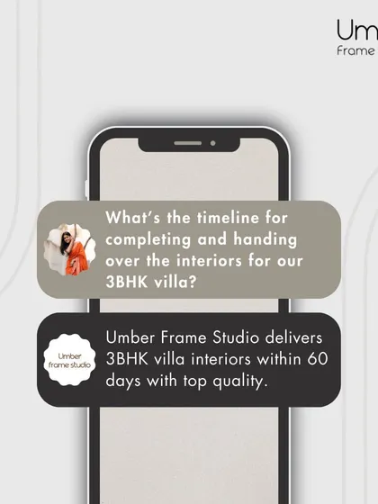 We are committed to efficient timelines. We can deliver full interiors for a 3BHK villa within 60 days without compromising on our quality standards.