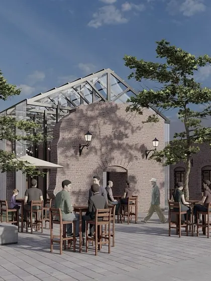 This render illustrates our award-winning vision for the Solina Silk Factory in Srinagar. We focused on adaptive reuse, transforming the historic industrial buildings into a lively artisan center and public plaza to support local livelihoods and create a new cultural destination.