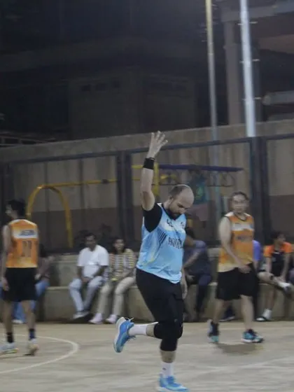 A player celebrates after making a big play. The passion and energy on the court are contagious.