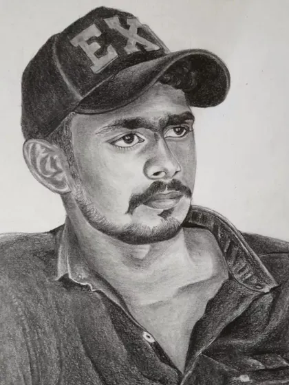 This custom portrait was a birthday gift, drawn with careful attention to shading and detail to bring the photograph to life. I can create similar personalized artwork for your special someone.