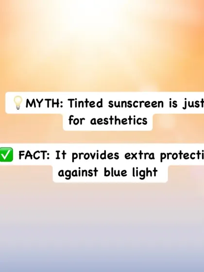 Here's a fact: tinted sunscreen isn't just for aesthetics. It provides scientifically proven extra protection against blue light, which contributes to skin aging.