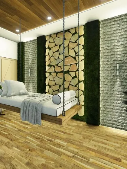 An identical angle of the spacious and relaxing balcony.