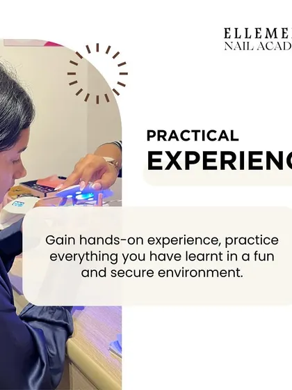 Students gain practical, hands-on experience in a fun and secure environment, as shown by this student practicing with a mini UV lamp.