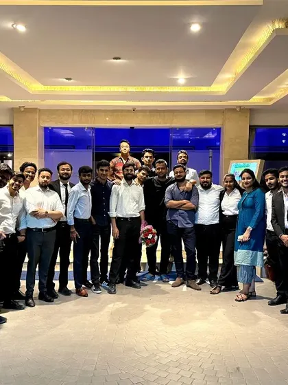Celebrating a team victory. Every win for a client is a win for all of us, and we make sure to recognize our collective hard work.