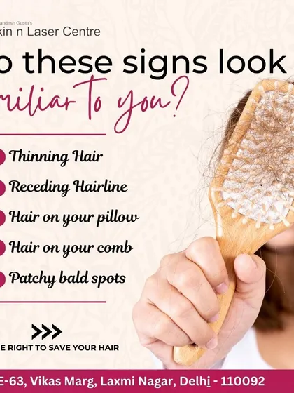 Do these signs look familiar? Thinning hair, a receding hairline, or more hair on your pillow are all early warnings. It is important to address these signs promptly to prevent further hair loss.