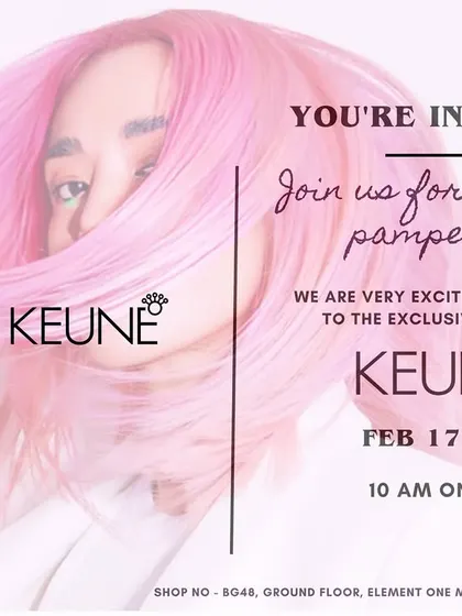 You're invited. This was our invitation for the exclusive launch of Keune at Triss Salon, a day of pampering and celebration.