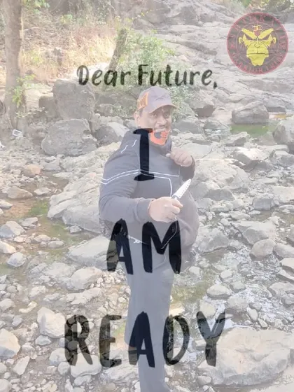 Dear Future, I am ready. A moment of reflection and readiness during one of our outdoor training sessions.
