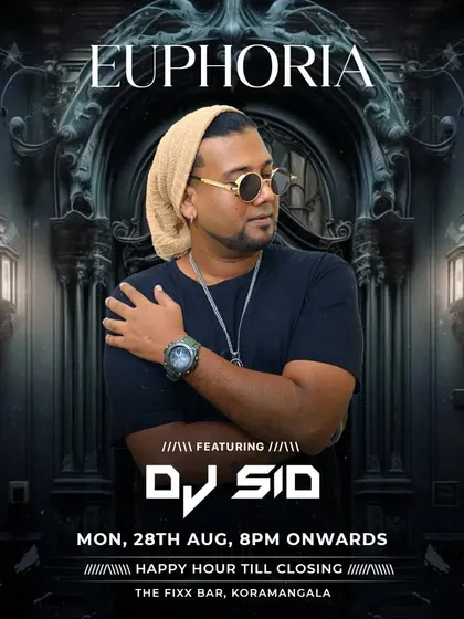 A poster for 'Euphoria', setting the tone for a night of electrifying tunes.