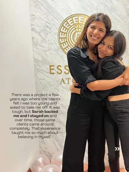 Aayushi sharing a story about how my backing helped her gain confidence with a tough client, a moment that taught her to believe in herself.