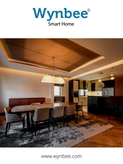 I can help you create a luxury dine-in experience every night. With Wynbee Smart Lights, you can adjust the brightness and warmth of your dining room lighting to set the ambiance like never before.