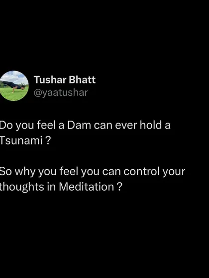 I used to try to control my thoughts in meditation, but it never worked. You can't hold back a tsunami with a dam. The key is not control, but awareness. By observing your thoughts without judgment, they lose their power over you.