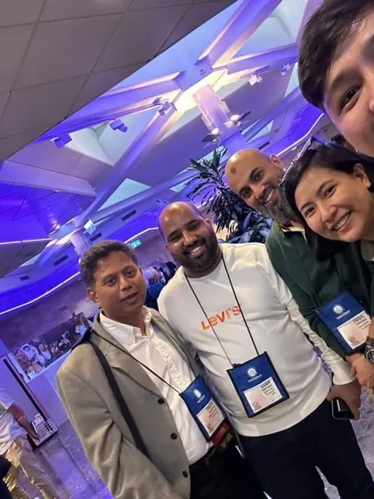 My team and I networking with other attendees. We are always eager to learn and connect.