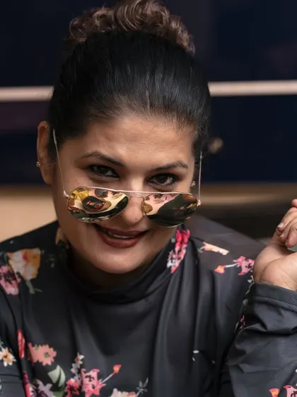 A playful close-up with sunglasses. Fashion should always have an element of fun.