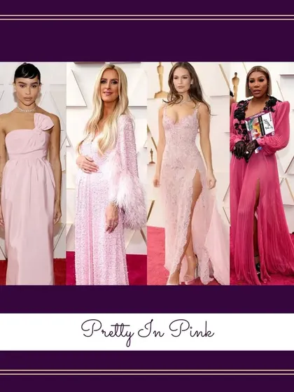 Pretty in pink was a major trend. This color is so versatile, ranging from soft, romantic pastels to vibrant fuchsias, making it perfect for many different skin tones and event styles.
