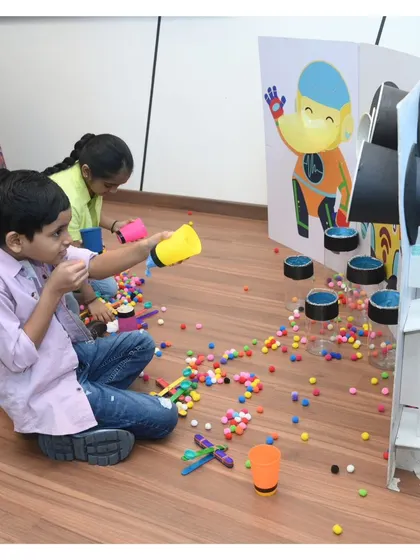 Kids have a blast with our soft robot catapults, a safe and fun game of aim and accuracy. This activity is perfect for younger children and can be set up indoors.