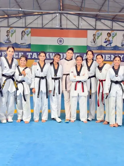 Our formidable women's team. These athletes are not just training partners but a sisterhood, supporting and empowering each other on their journey to national and international glory.