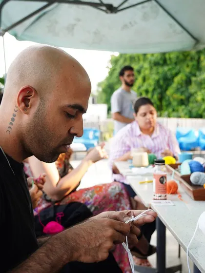 A candid shot of a participant completely engrossed in his work. It was wonderful to see such enthusiasm and focus from everyone in the group.