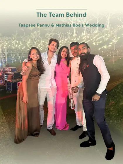 The team behind the bar at Taapsee Pannu & Mathias Boe's wedding. It was an honor to be part of such a special and beautiful celebration.