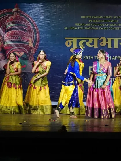 Extensive photo series from our production "Prema Vinod," presented at the Nrutyabharat national contest, highlighting the storytelling of Krishna and the Gopis.