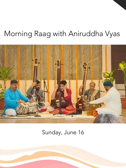 A photo from the "Morning Raag" concert with Aniruddha Vyas.