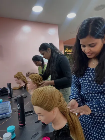 Students get extensive practice on mannequins to perfect their techniques before working on live models.