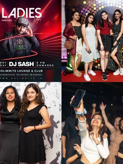 This collage shows the variety of people who come to enjoy my Ladies' Night, from selfies to group shots.