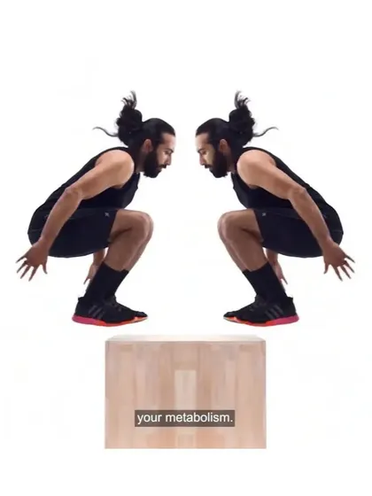 Another shot from the Ultrahuman campaign, highlighting the metabolic benefits of explosive movements.